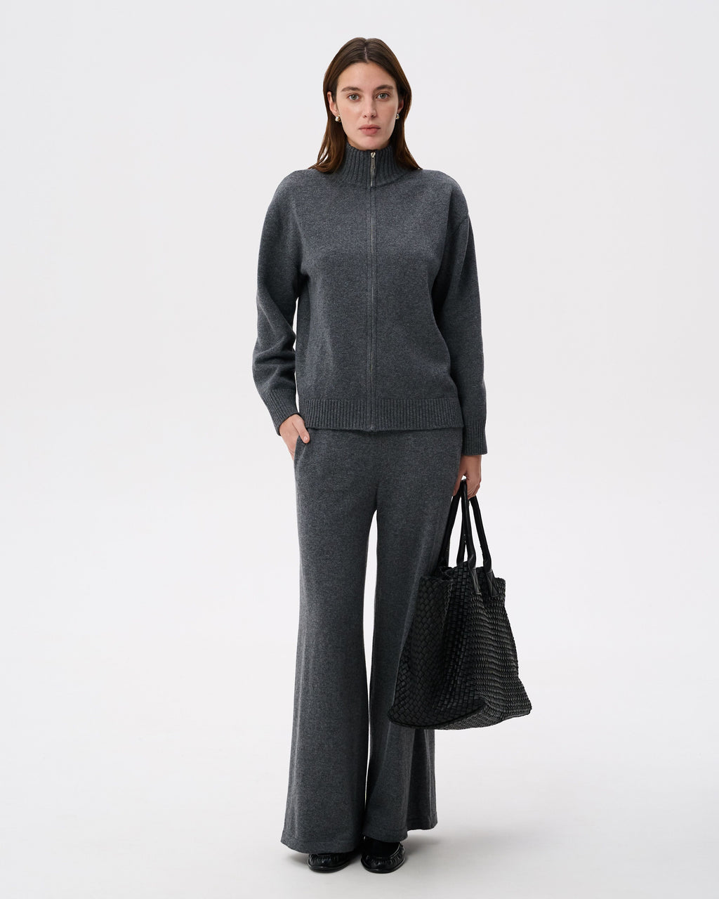 Premium Wool Wide-Leg Pants