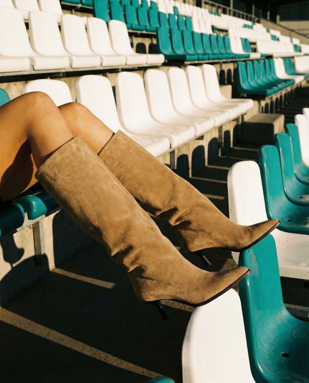 Emma Beige Leather Boots