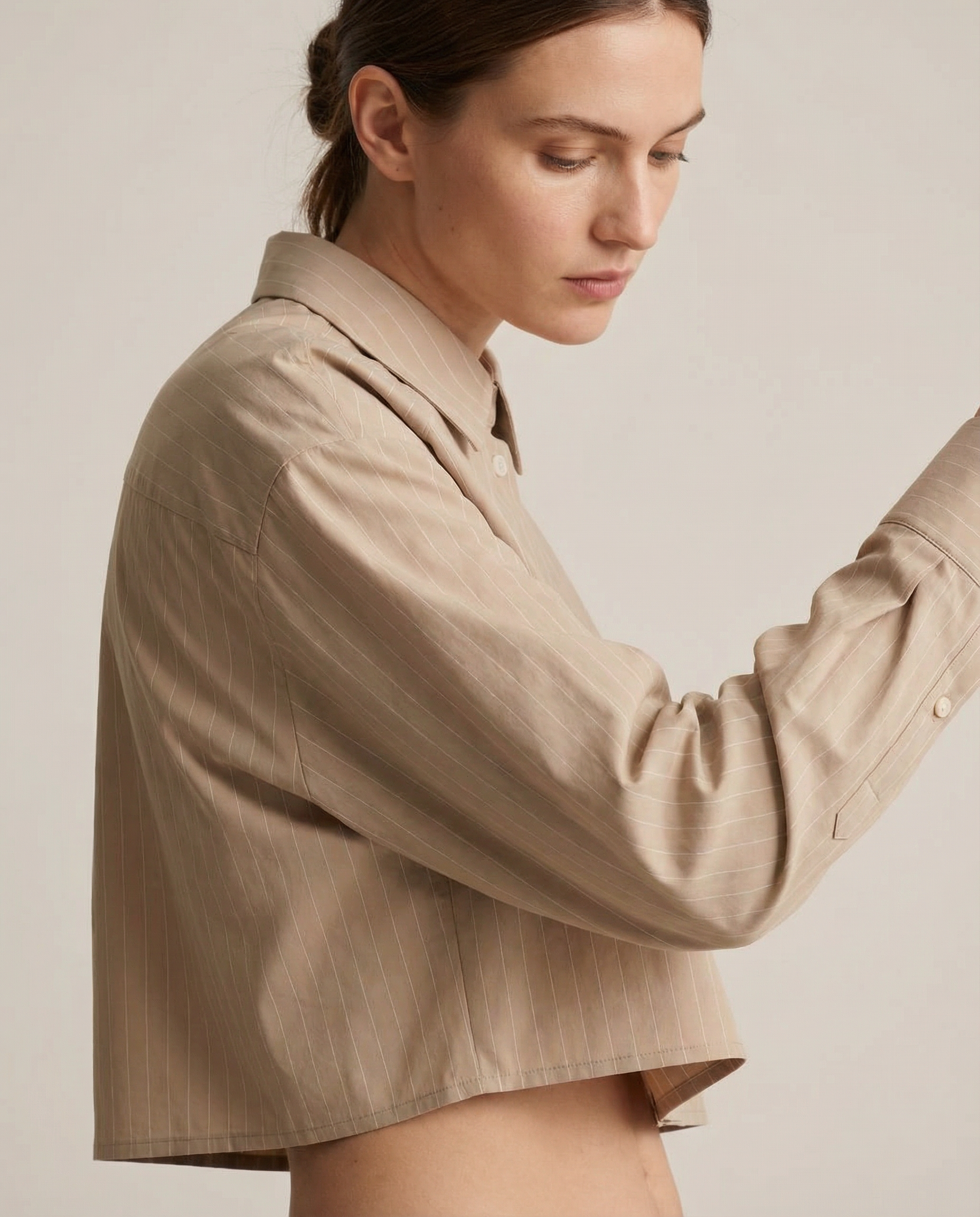 Cropped Striped Shirt