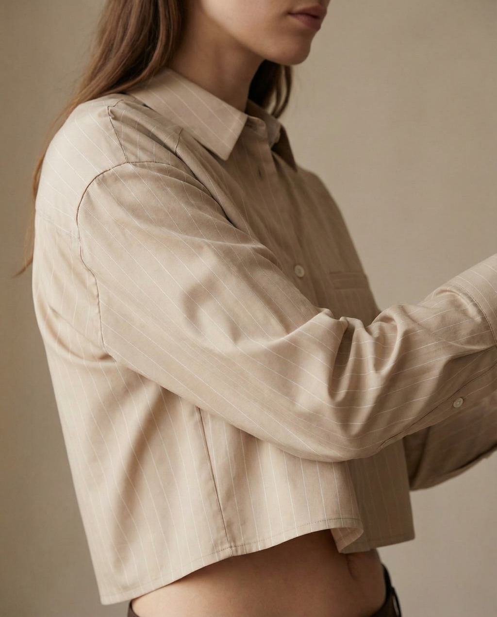 Cropped Striped Shirt