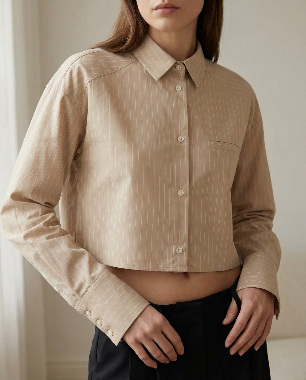 Cropped Striped Shirt