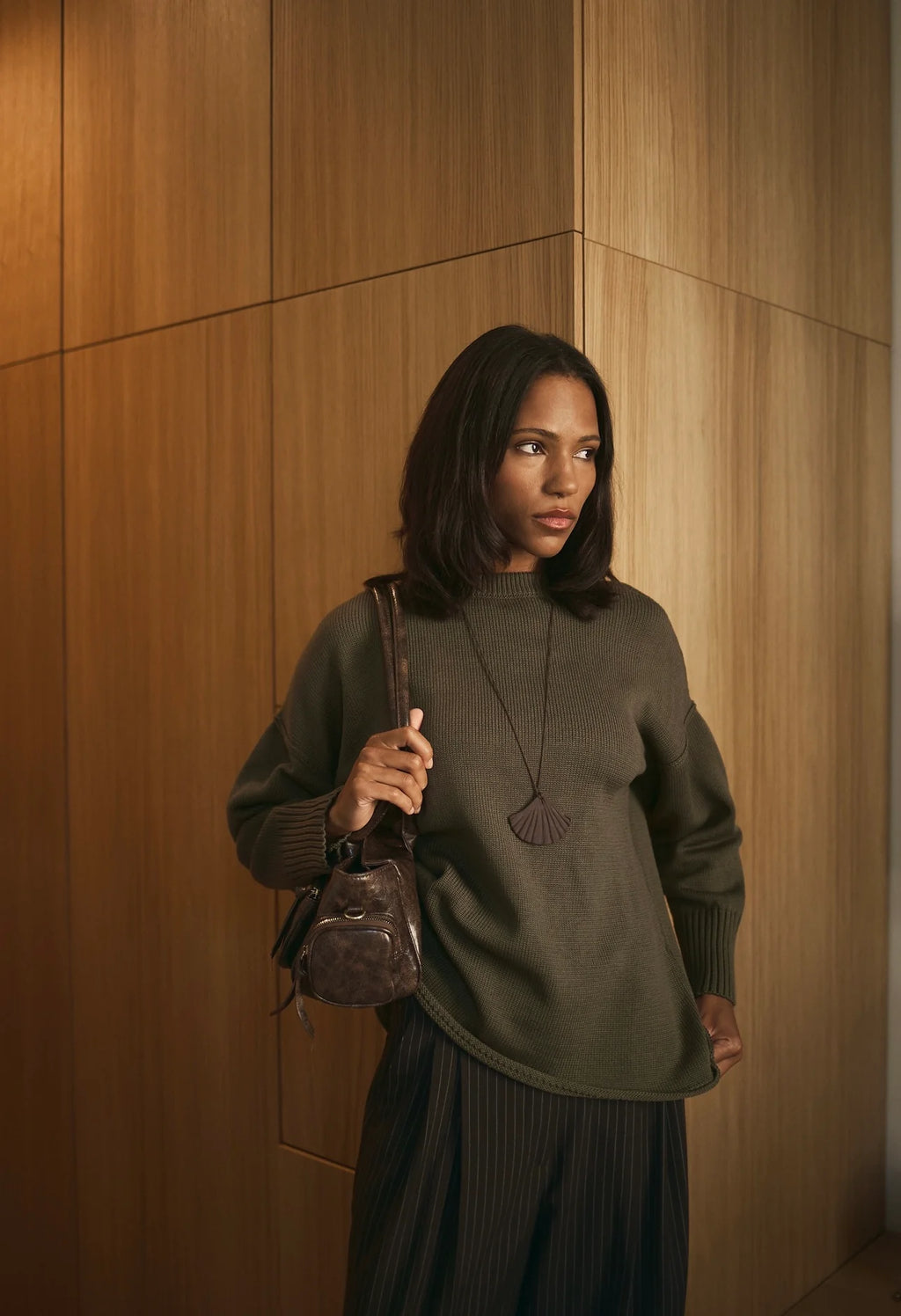 Exposed Seam Cotton Sweater
