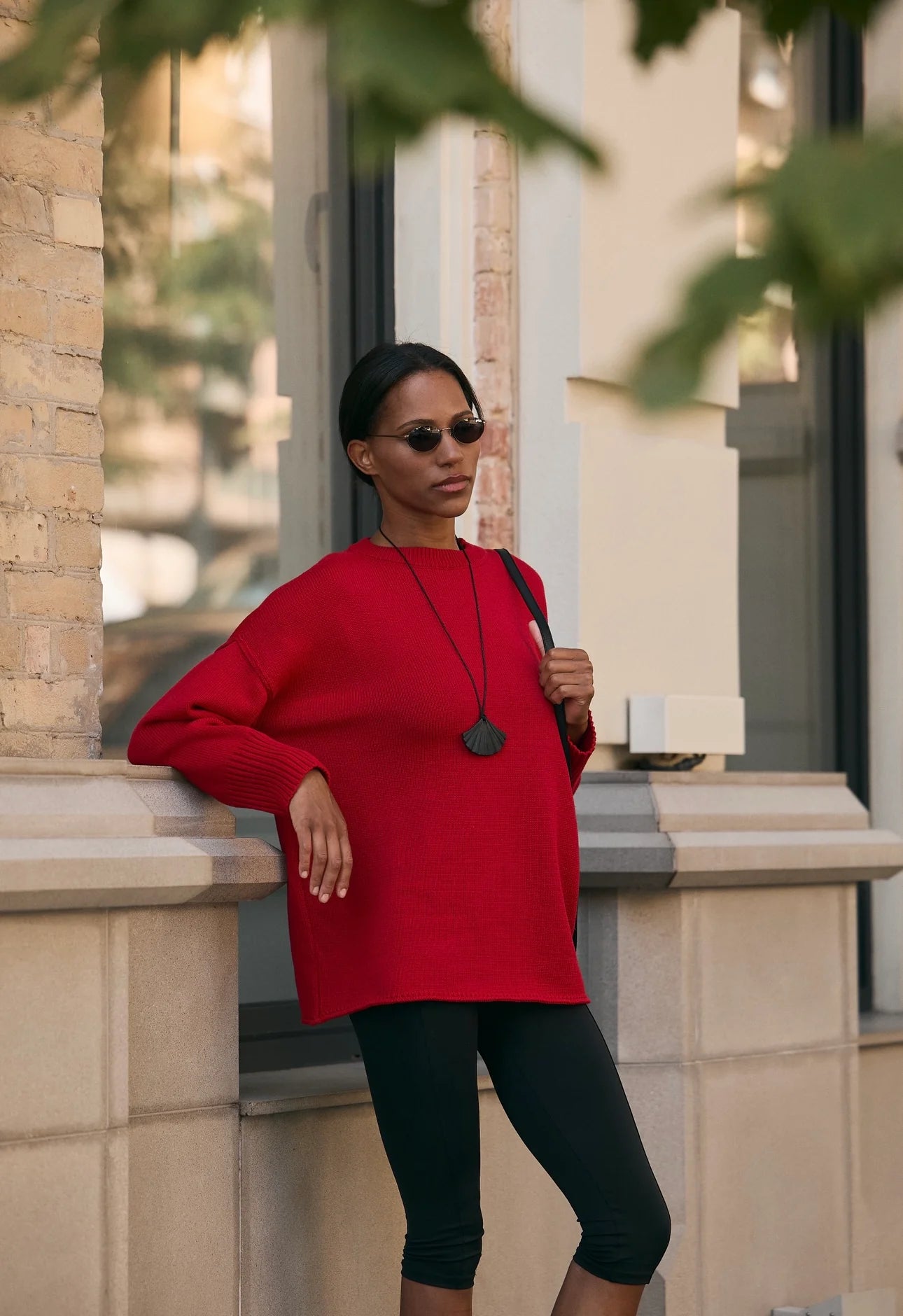 Exposed Seam Cotton Sweater