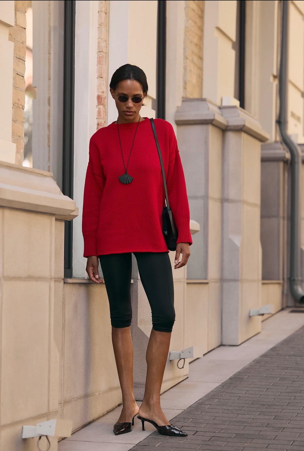 Exposed Seam Cotton Sweater