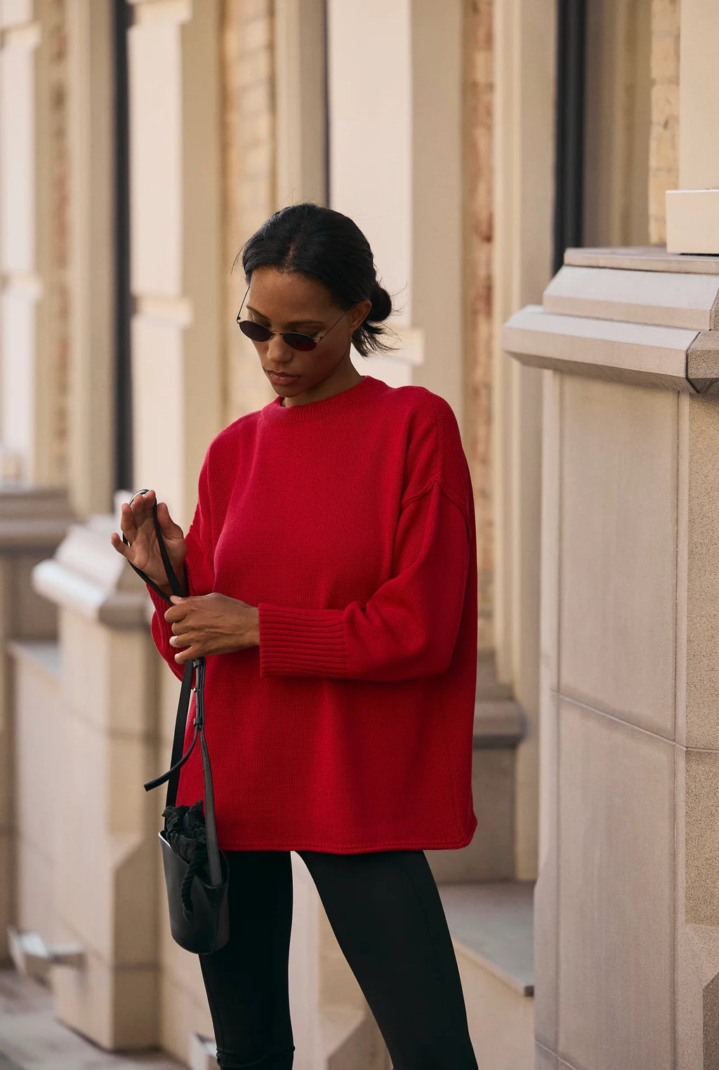 Exposed Seam Cotton Sweater