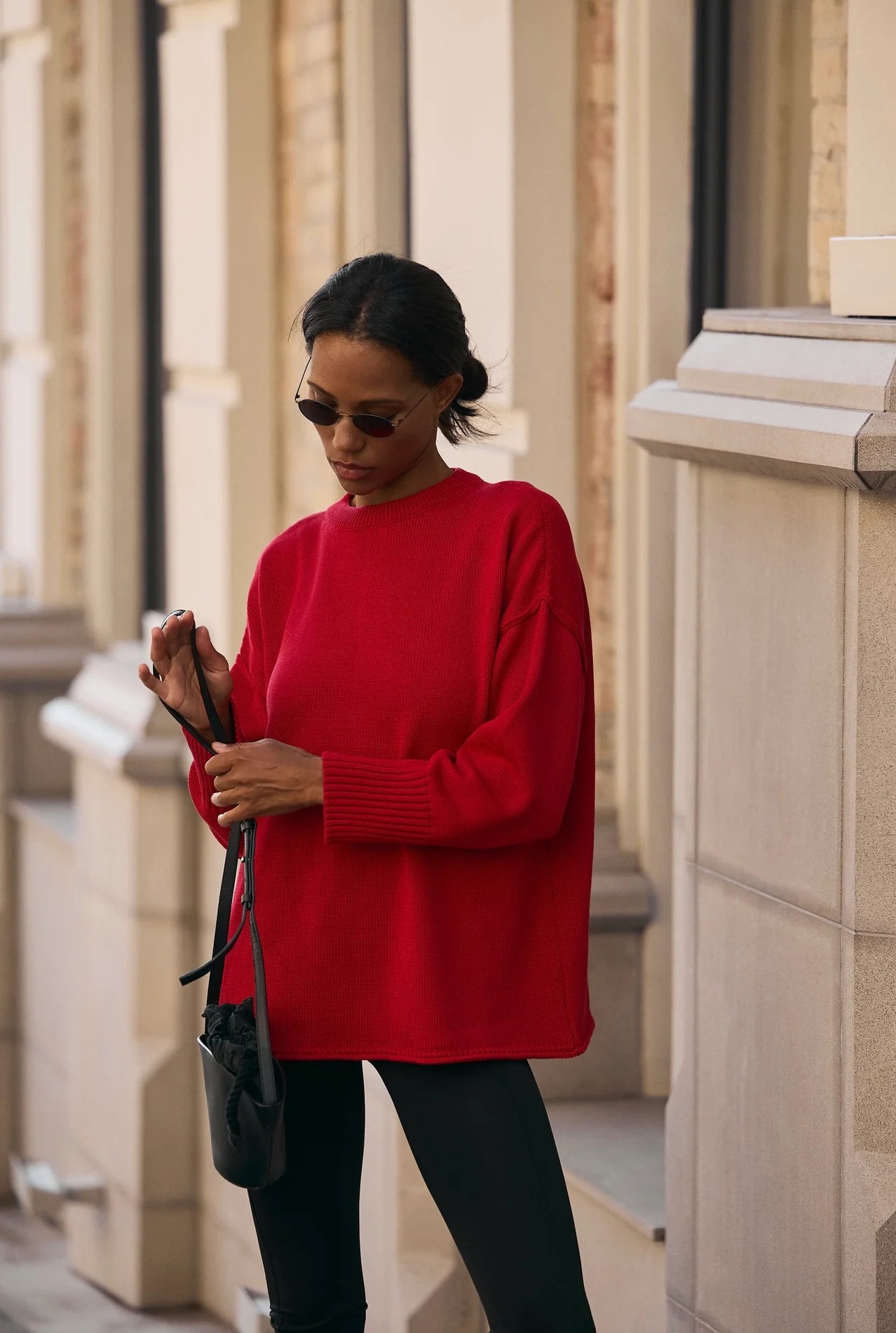 Exposed Seam Cotton Sweater