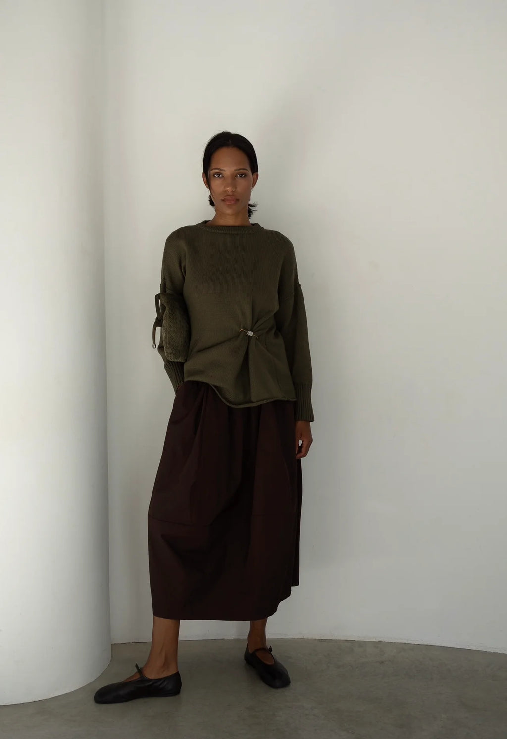 Exposed Seam Cotton Sweater