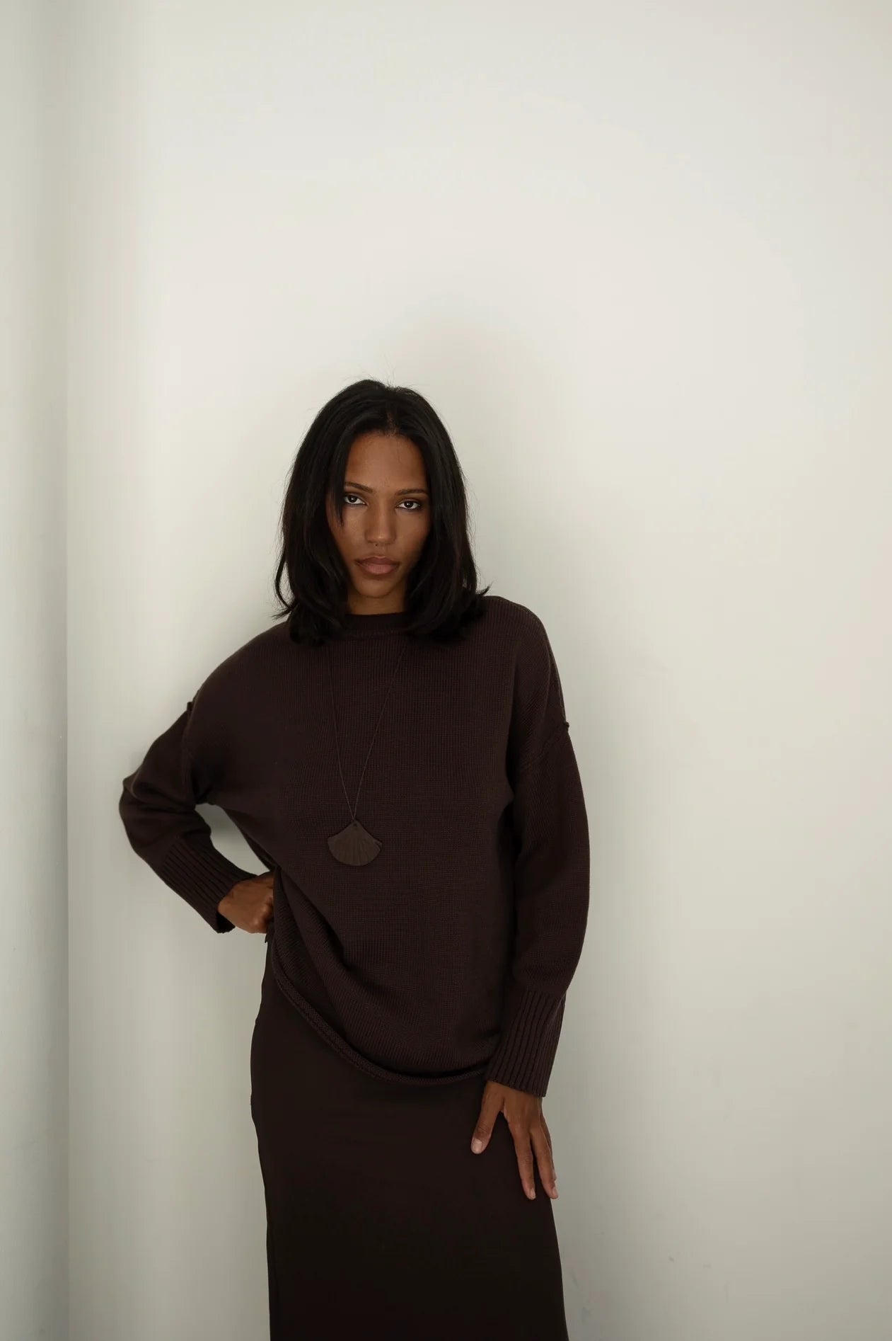 Exposed Seam Cotton Sweater