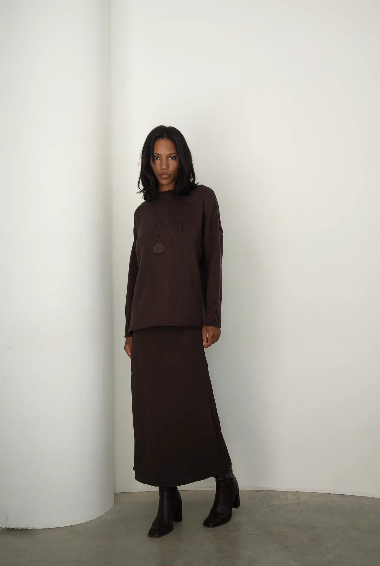 Exposed Seam Cotton Sweater