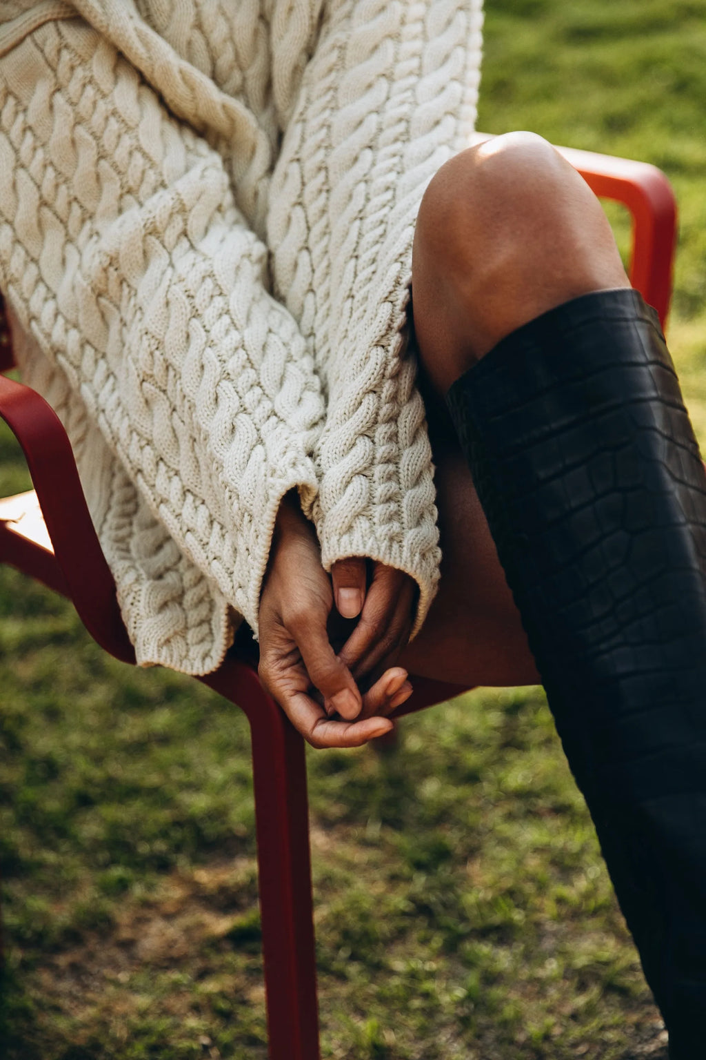 High-Neck Wool Sweater