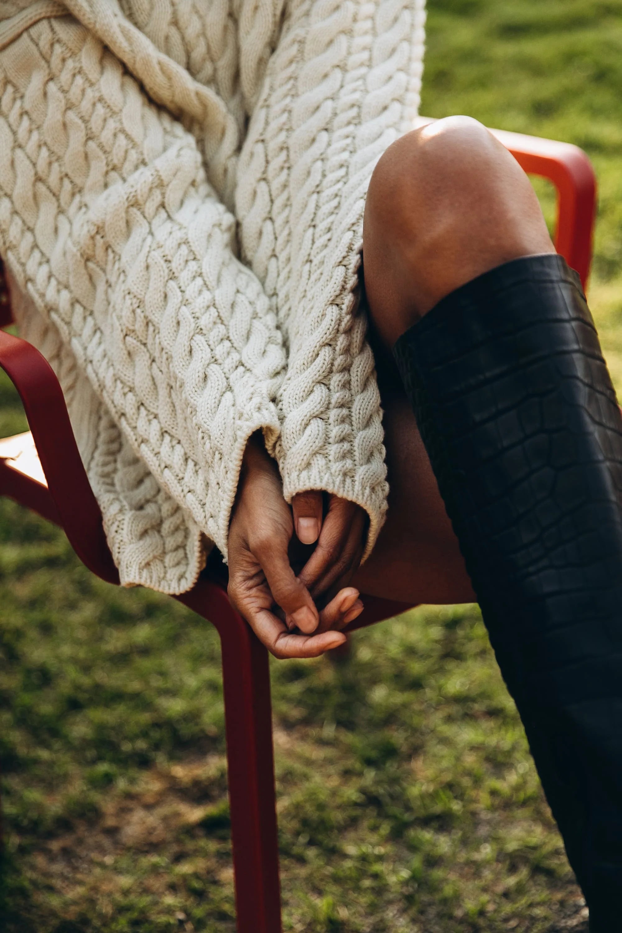 High-Neck Wool Sweater