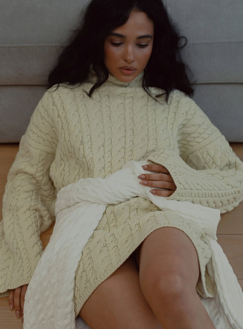 High-Neck Wool Sweater