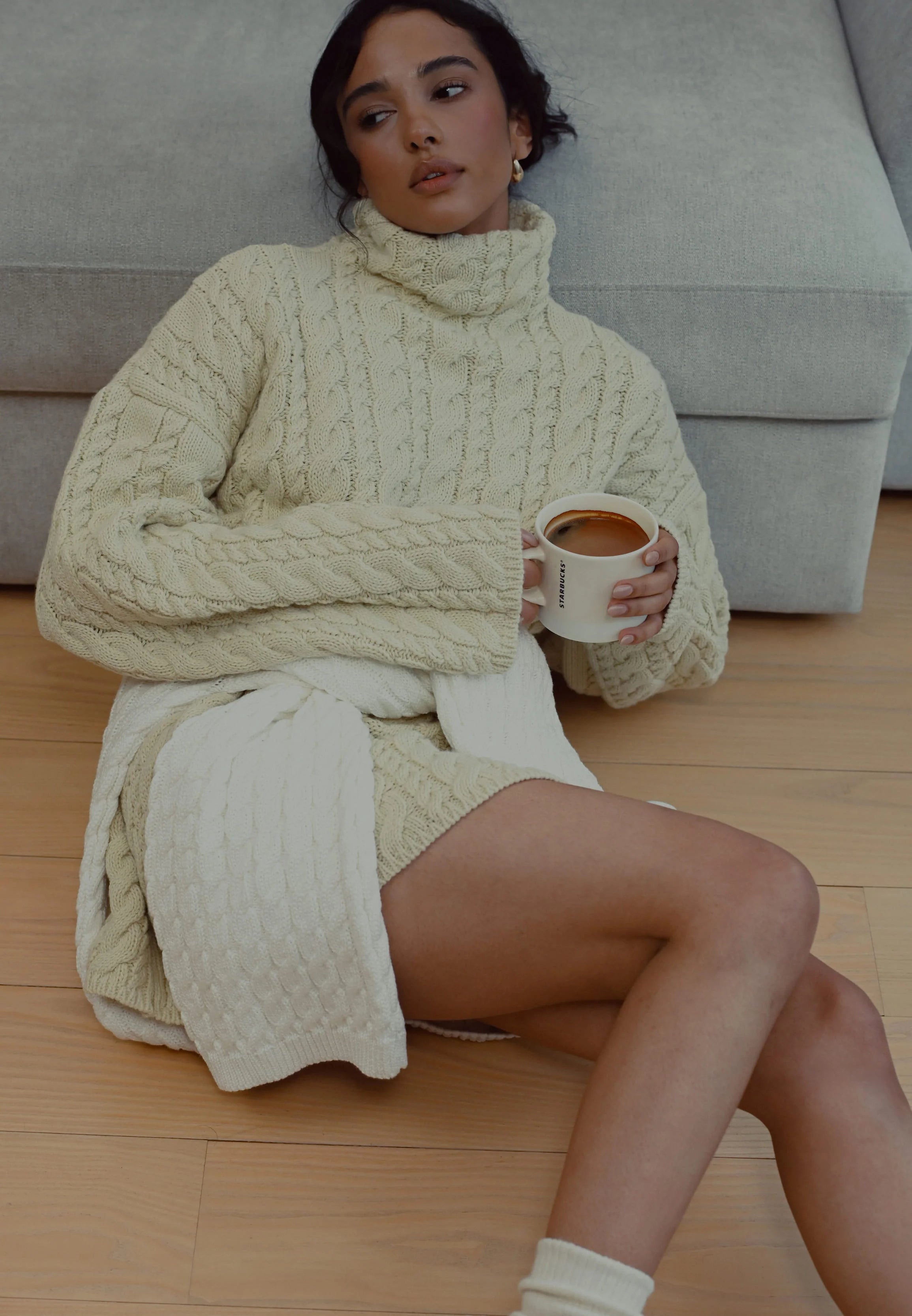 High-Neck Wool Sweater