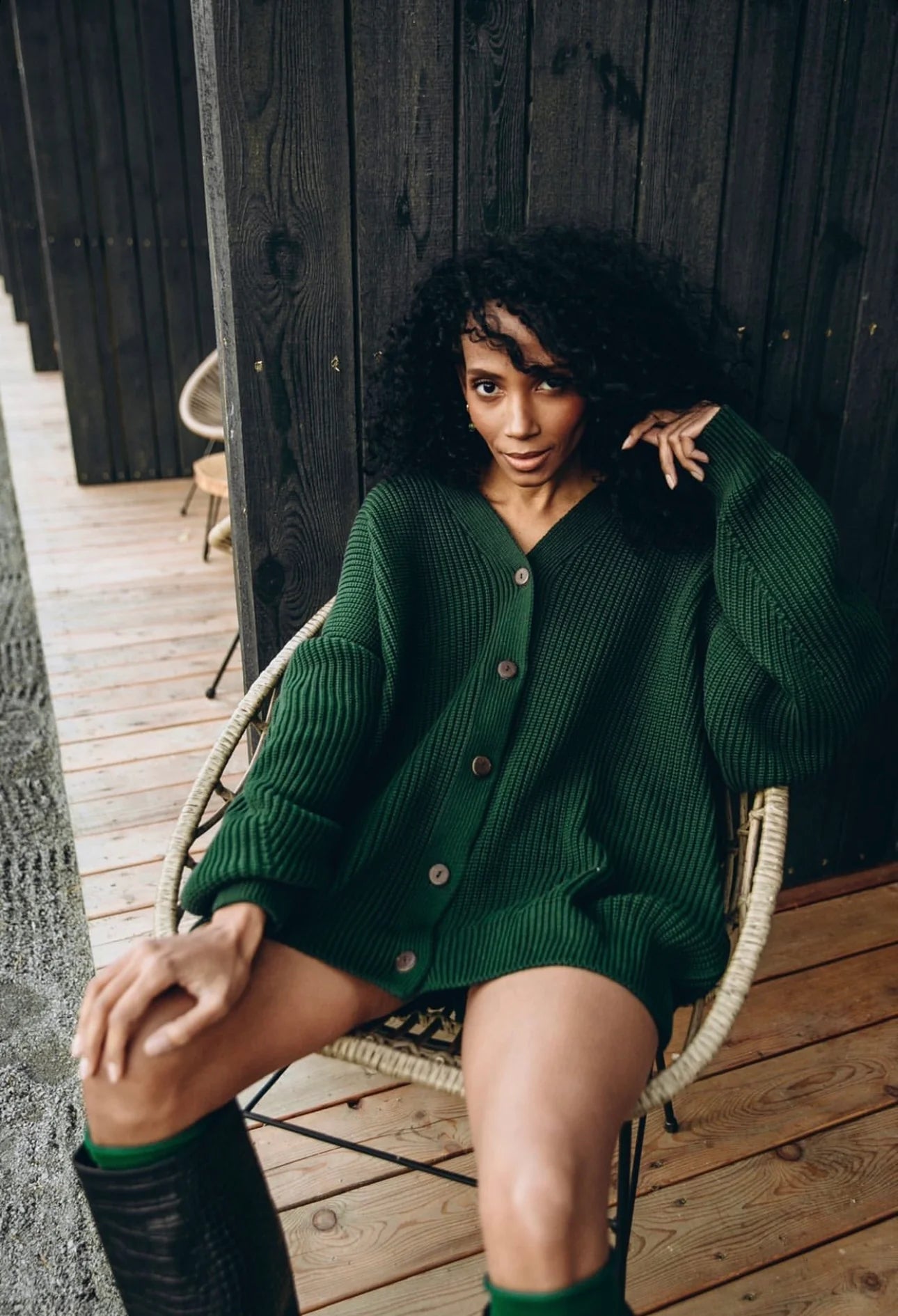 Oversized cardigan "Corn"