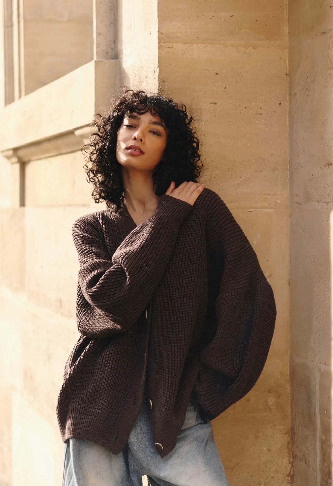 Oversized cardigan "Corn"