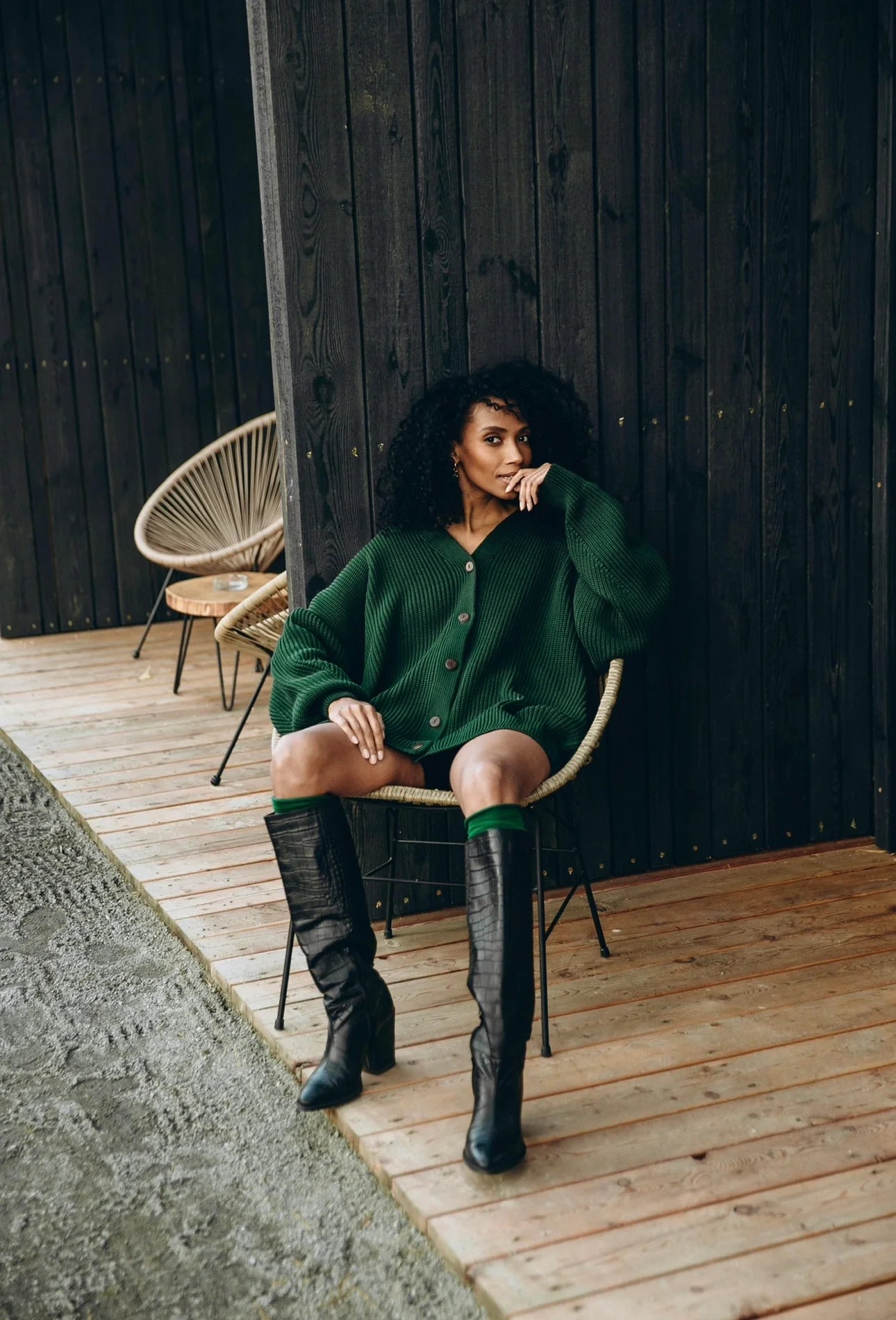 Oversized cardigan "Corn"
