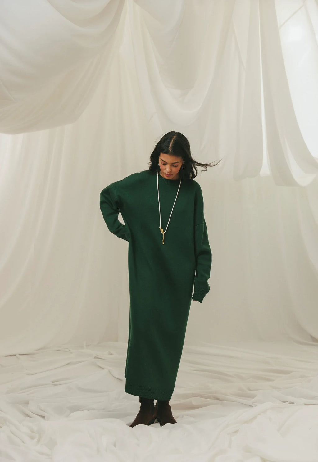 Oversized Knit Maxi Dress