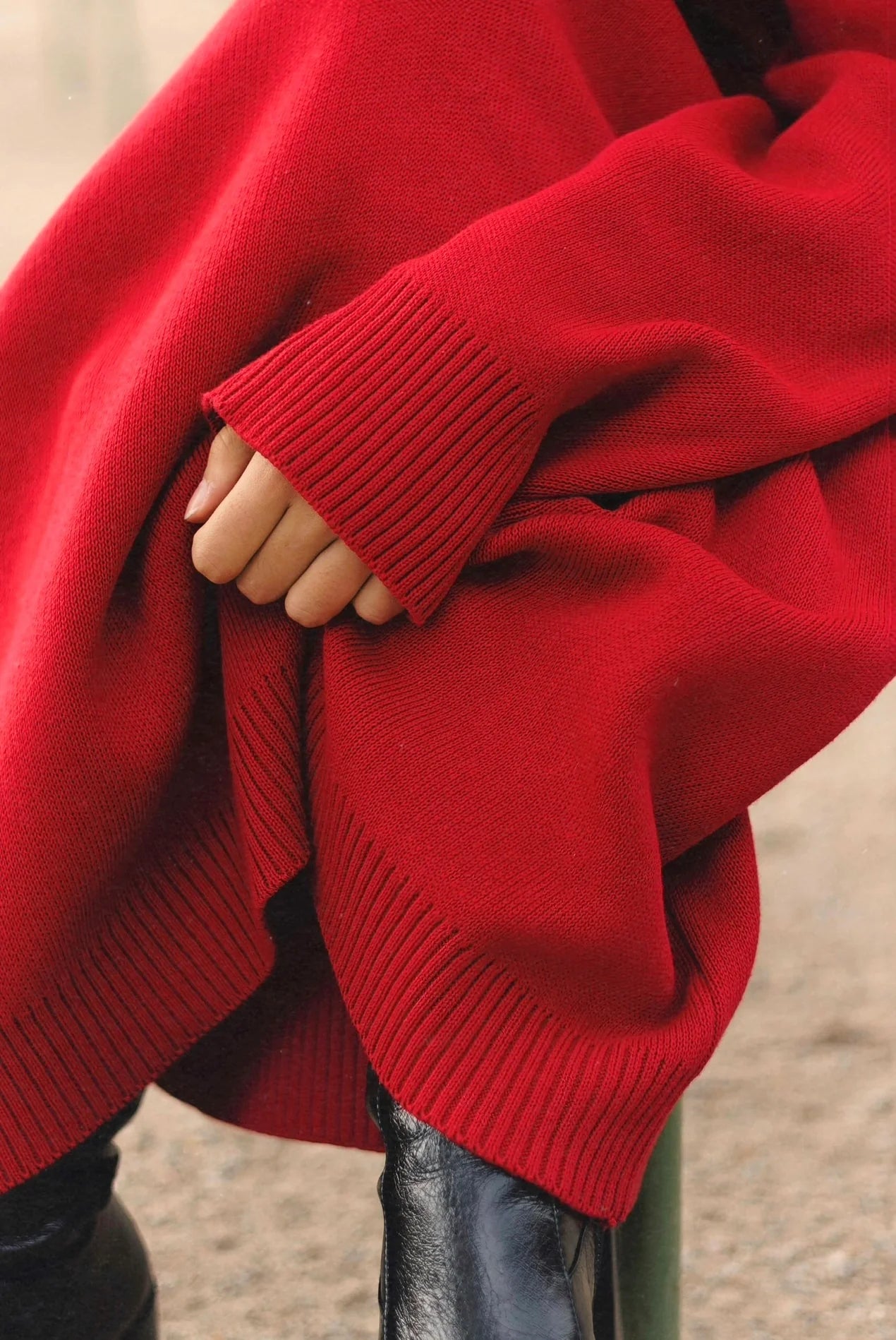 Oversized Knit Maxi Dress