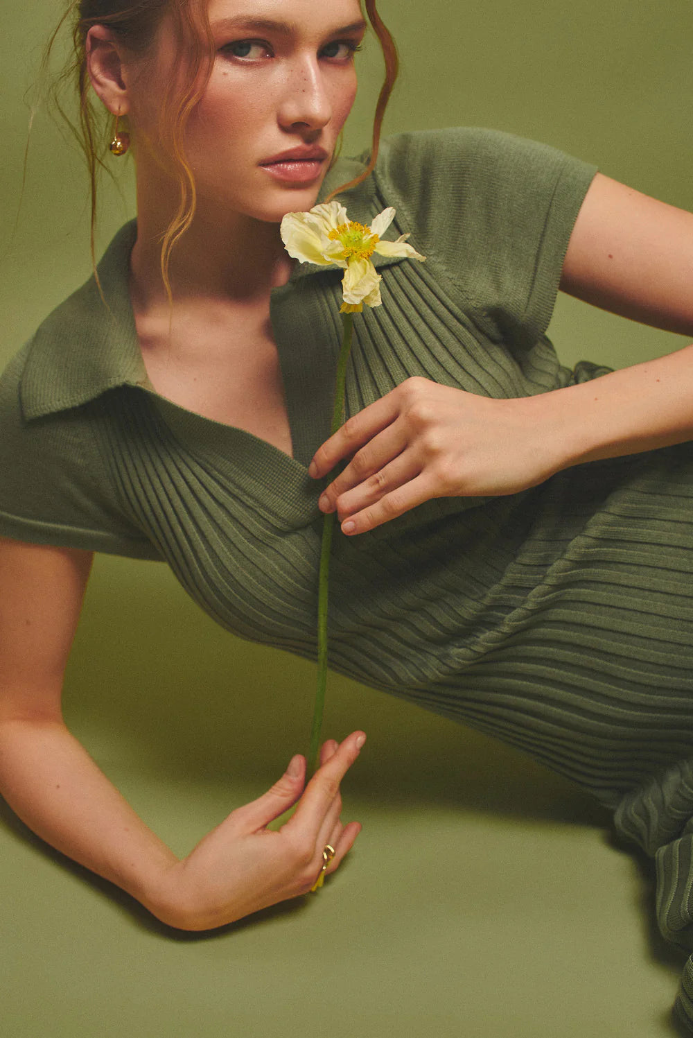 Plissé Knit Dress