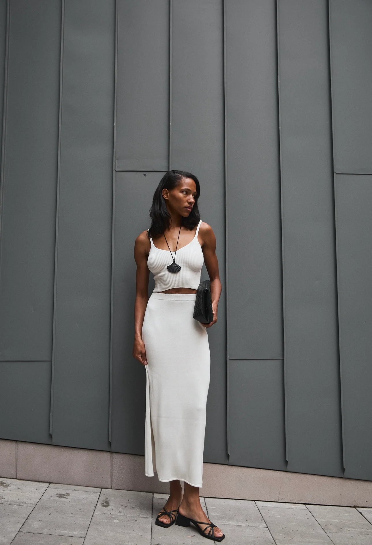Long Stretch Knit Tank
