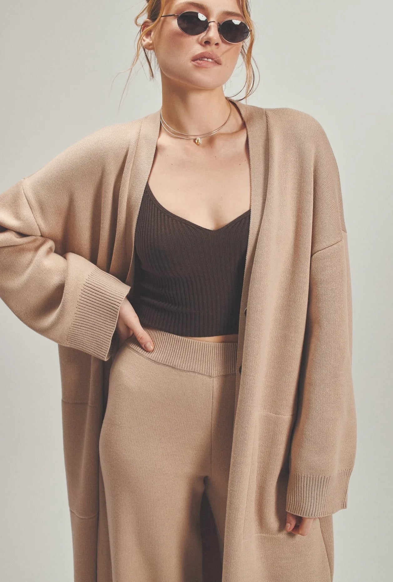 Long Stretch Knit Tank