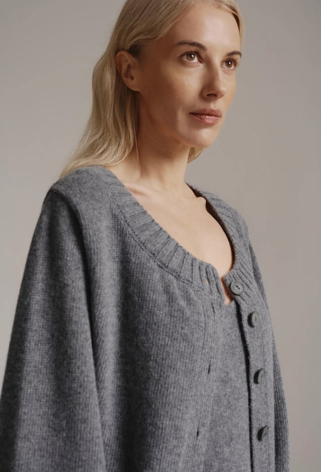Cropped Lambswool Cardigan