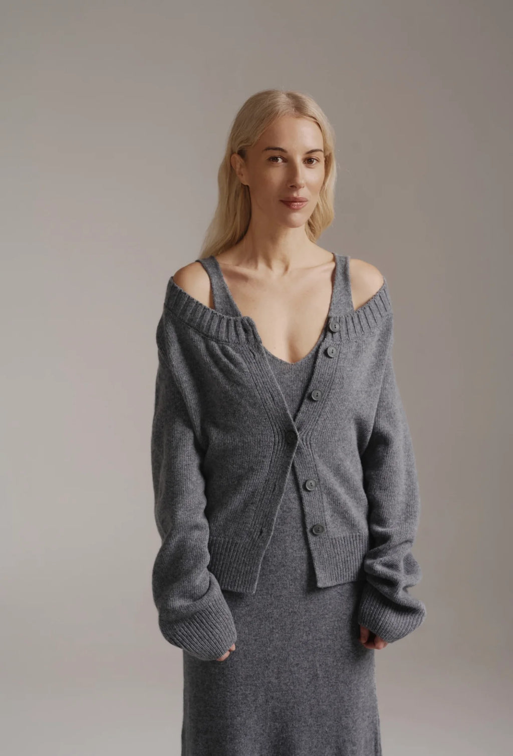 Cropped Lambswool Cardigan