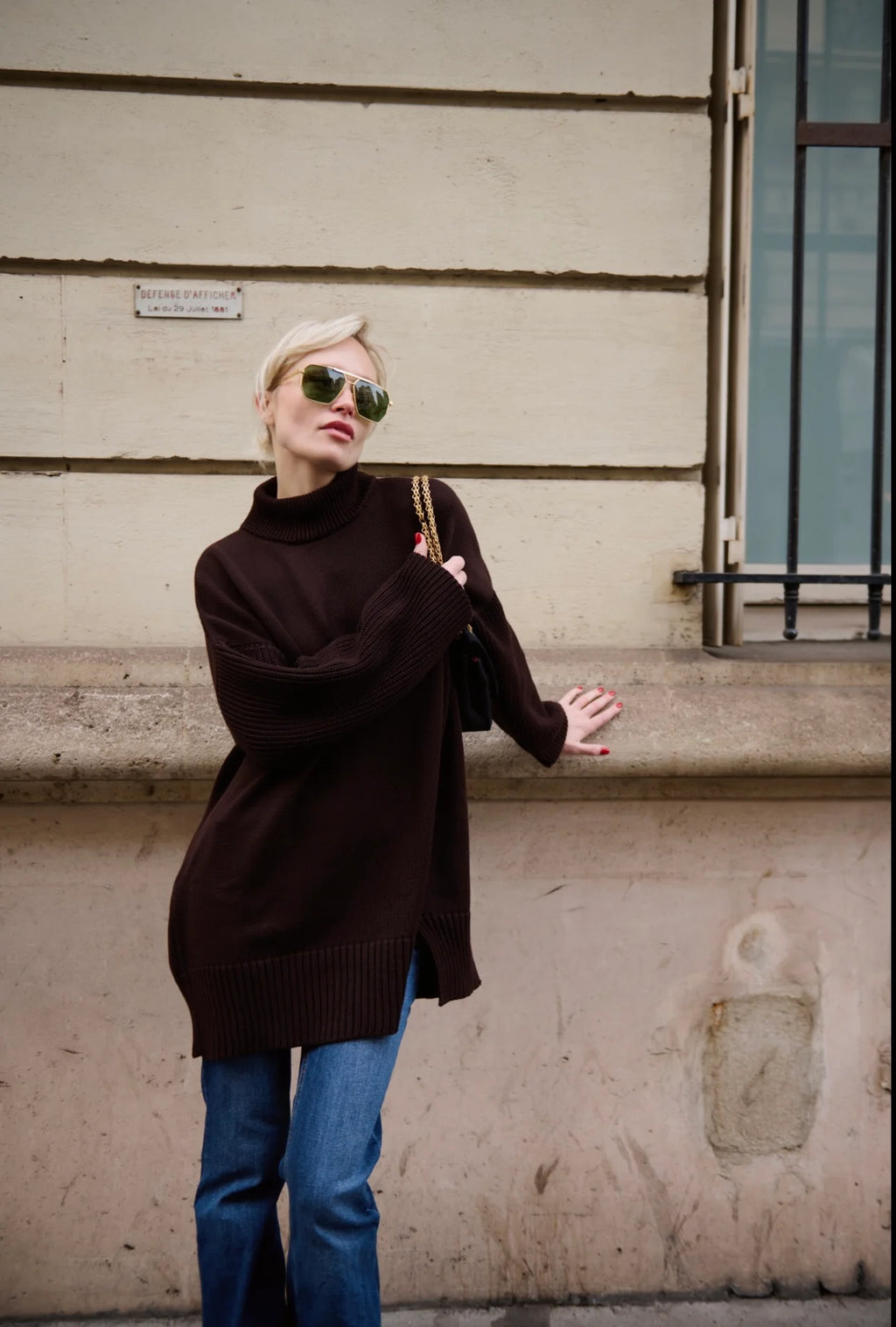 Knit Dress with Slit