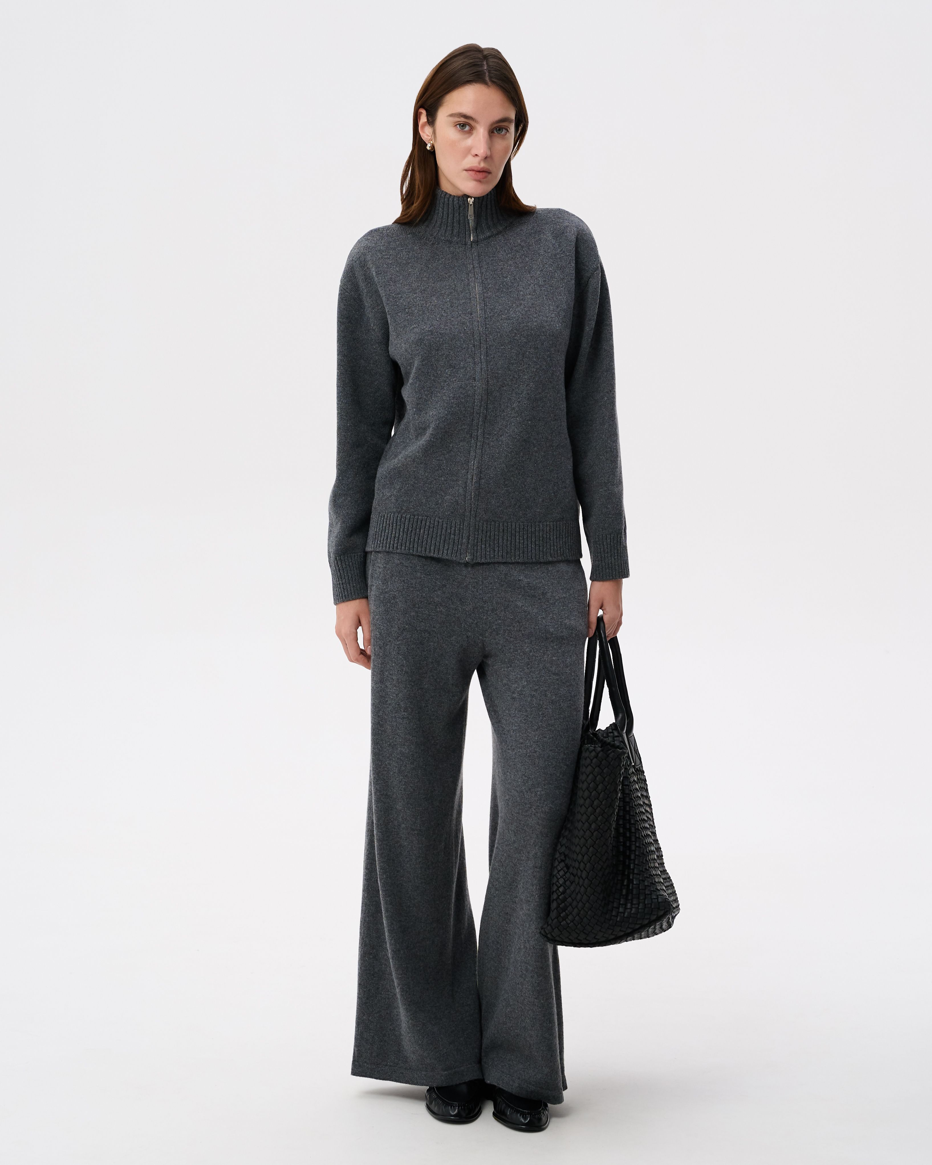 Premium Wool Wide-Leg Pants