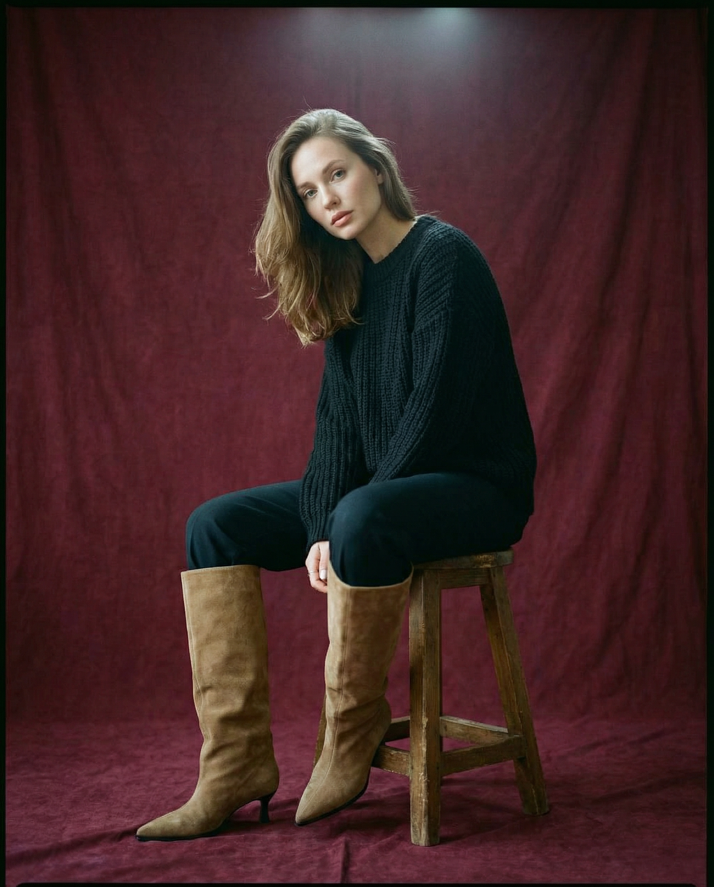 Emma Beige Leather Boots