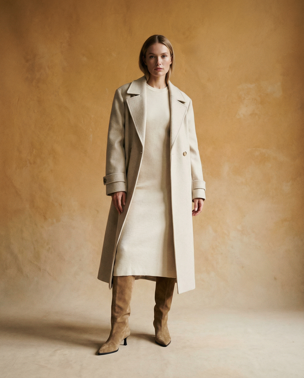 Emma Beige Leather Boots