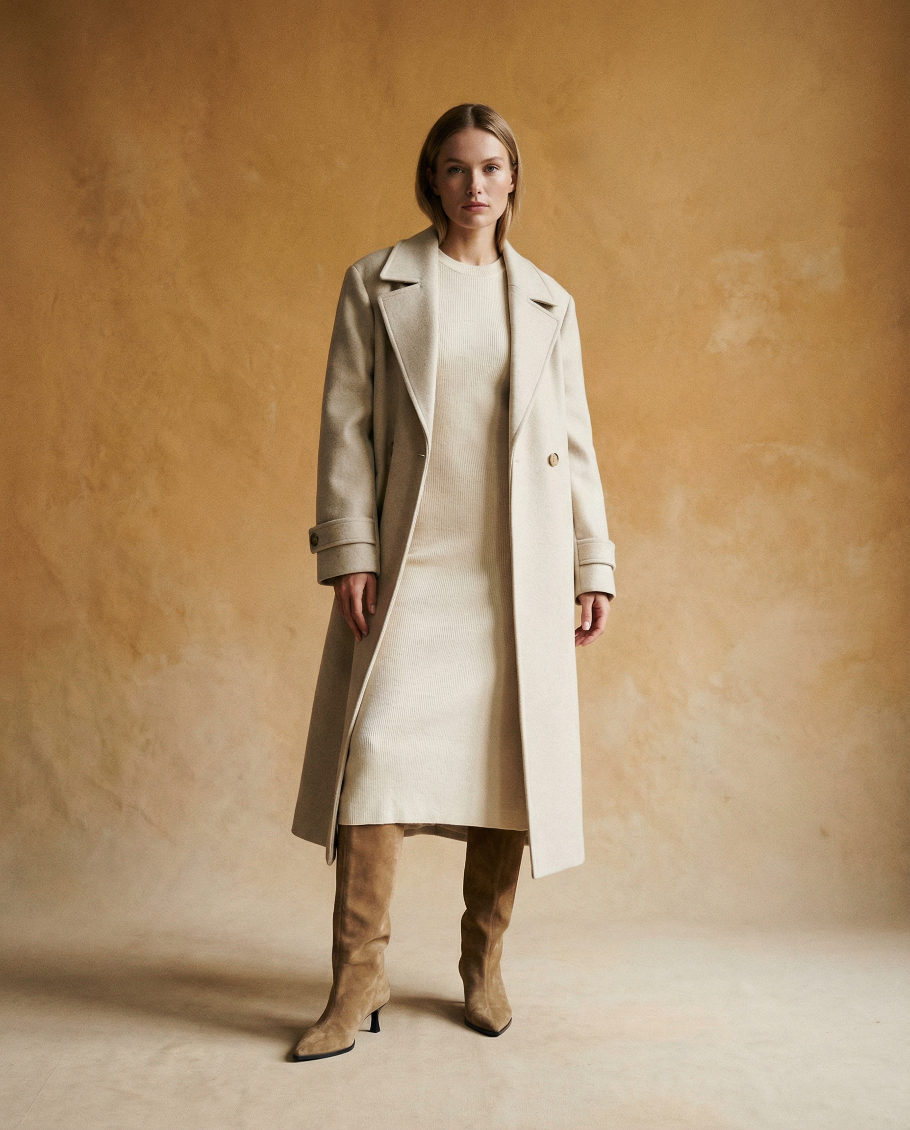 Emma Beige Leather Boots