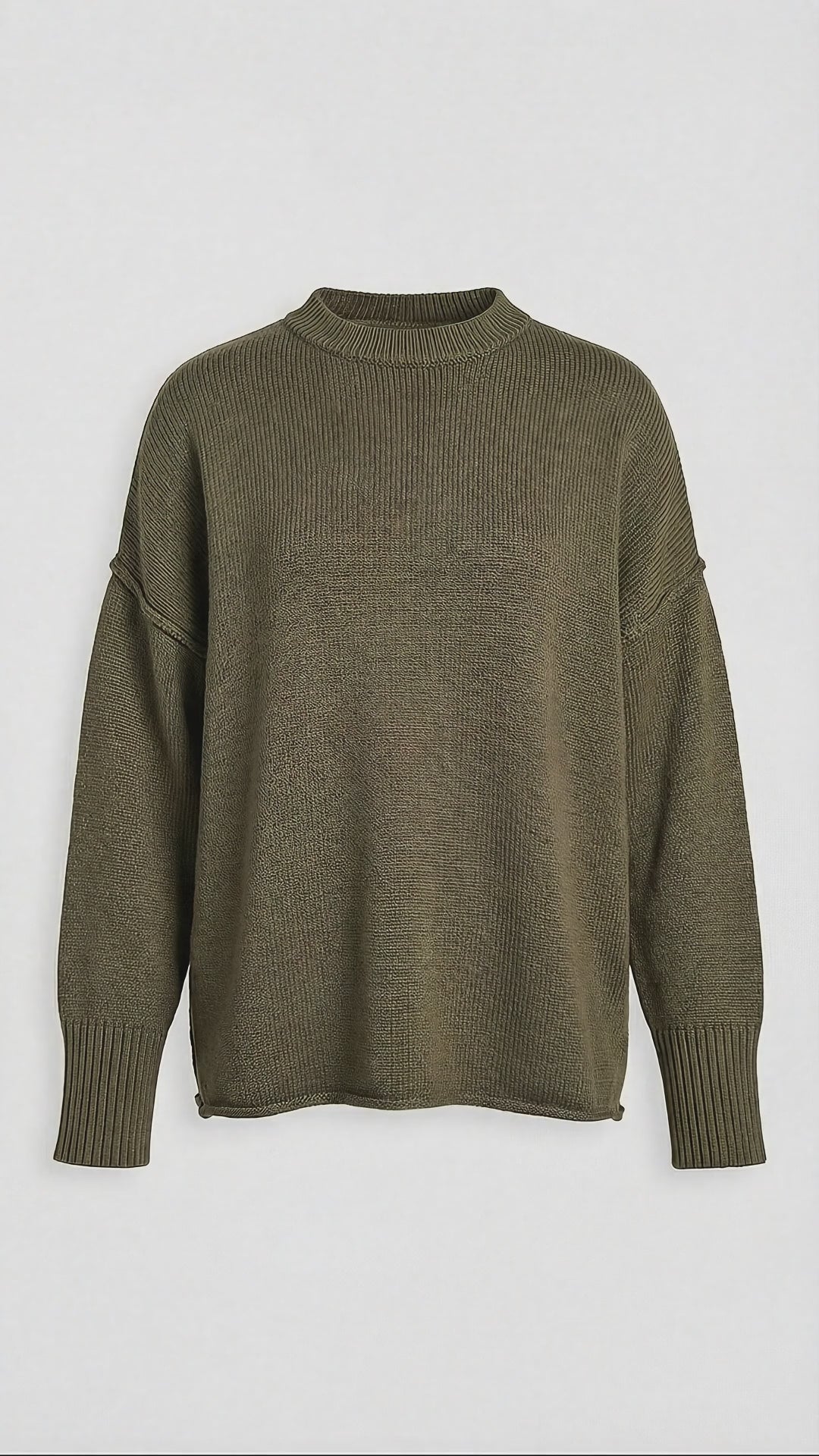Exposed Seam Cotton Sweater