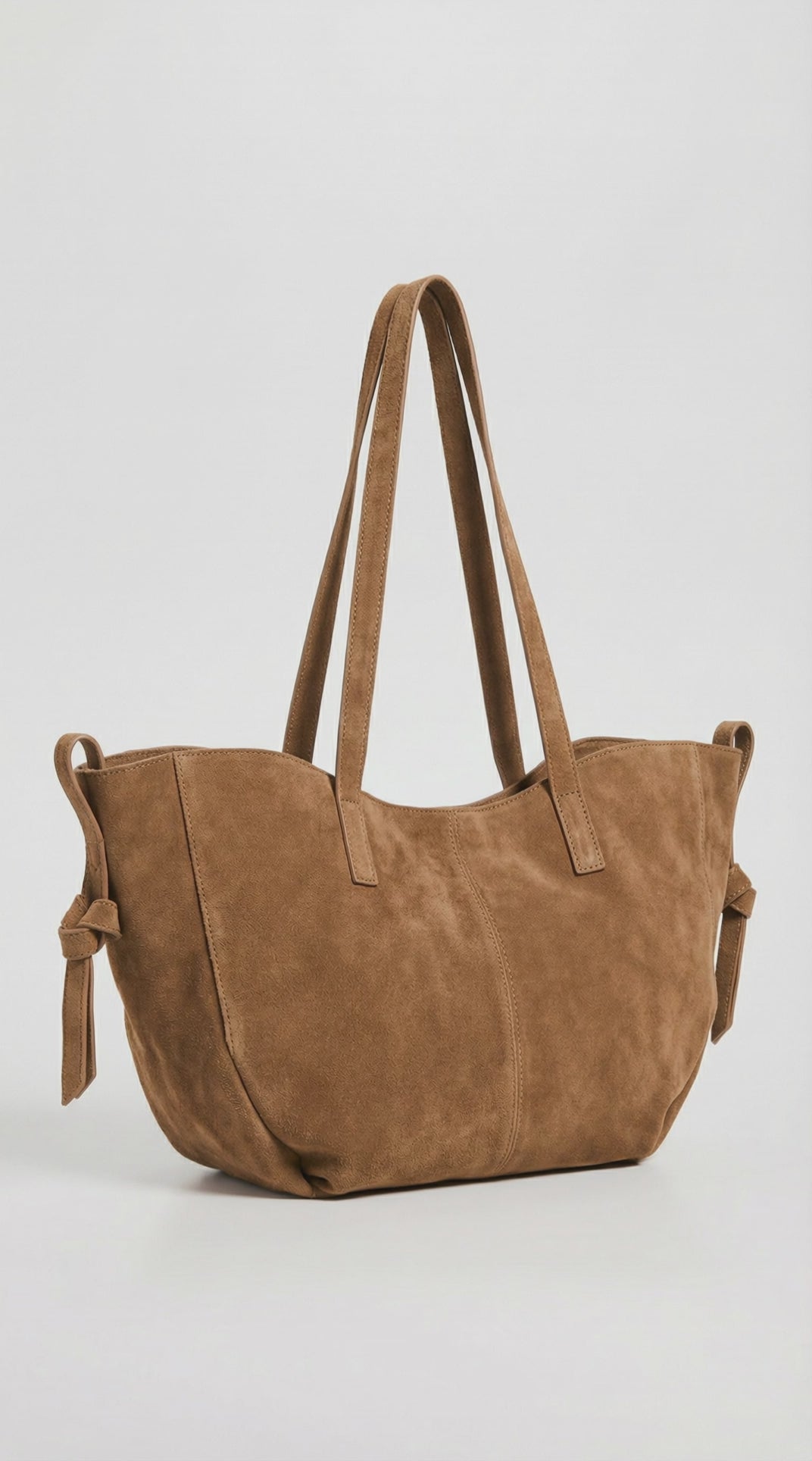 DIVA Leather Shopper Bag — Camel