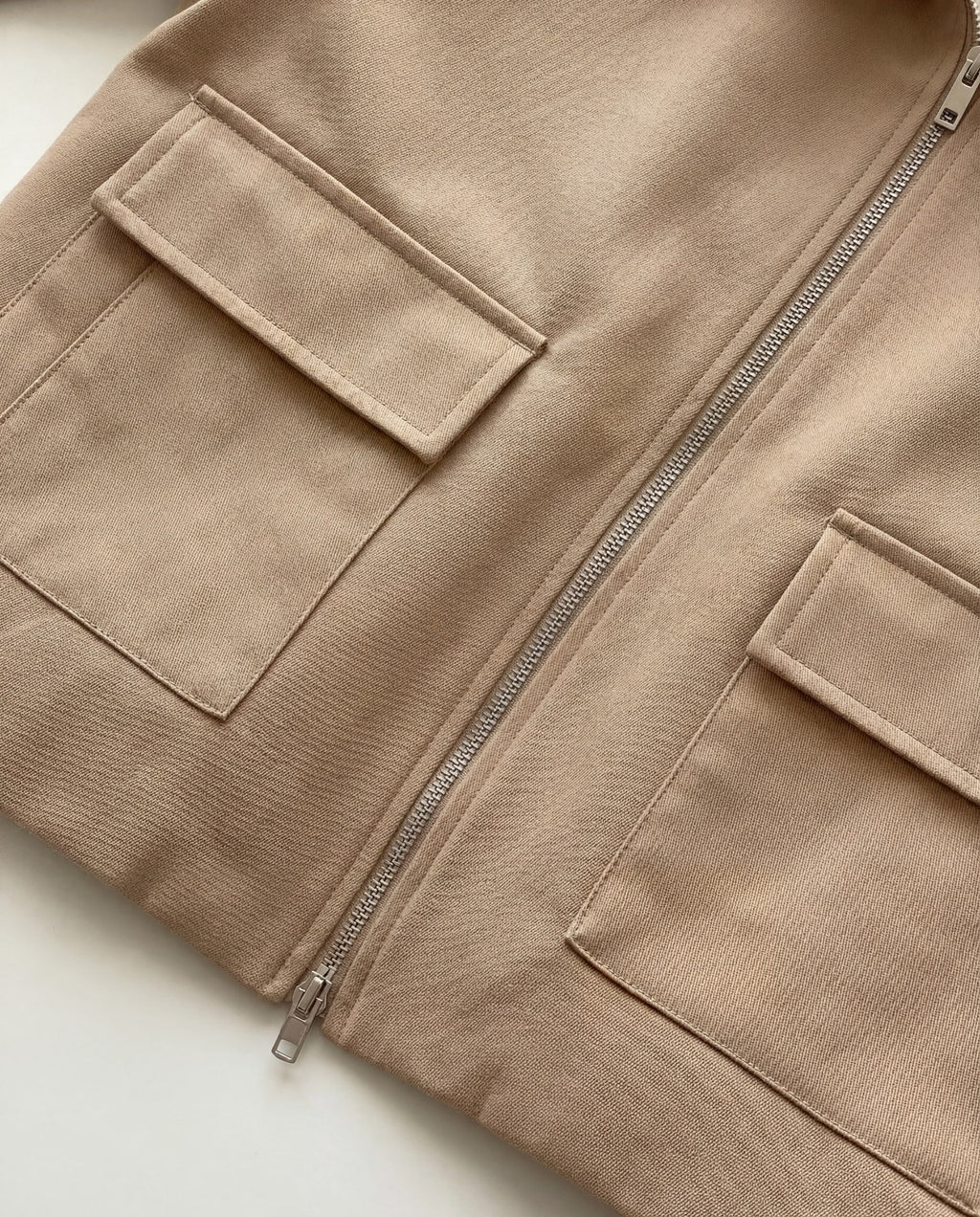 Insulated Jacket with Contrast Collar