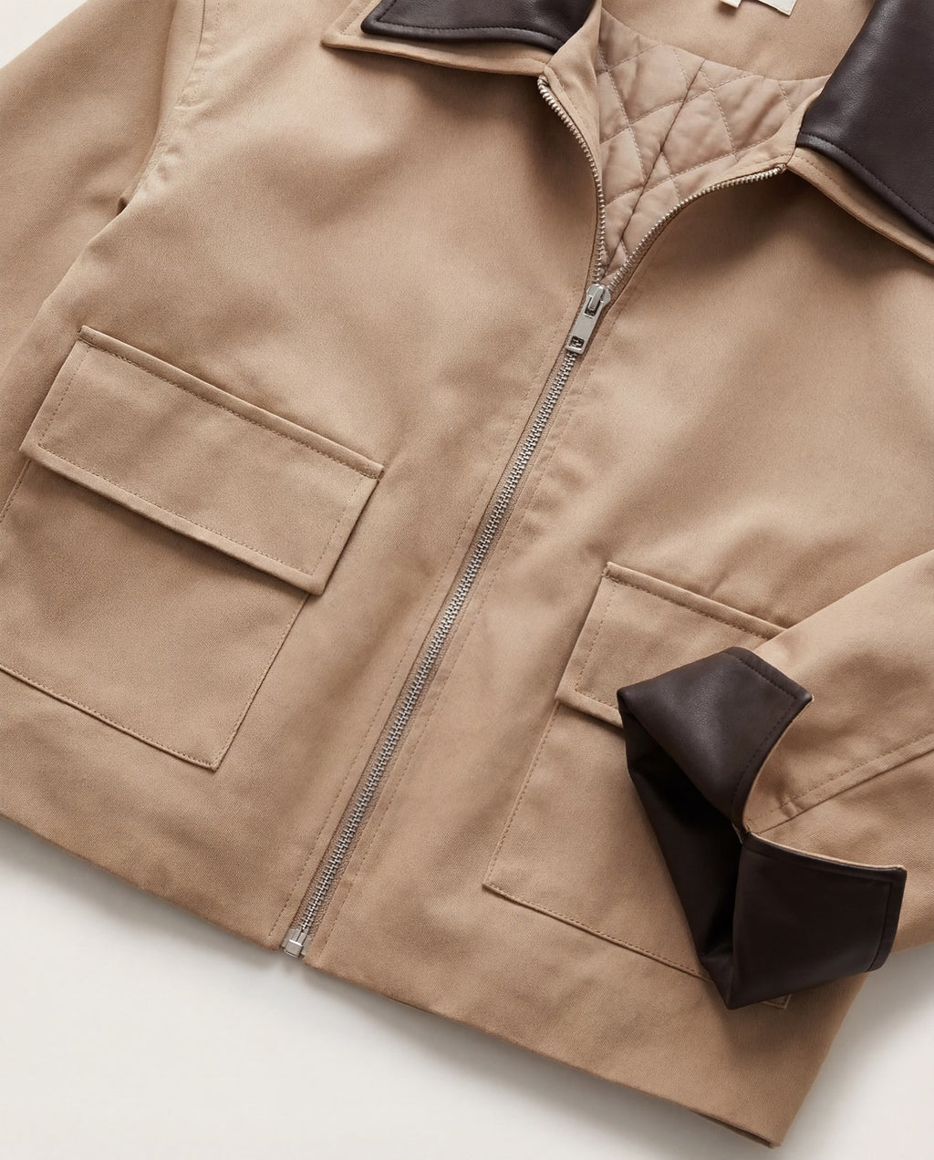 Insulated Jacket with Contrast Collar